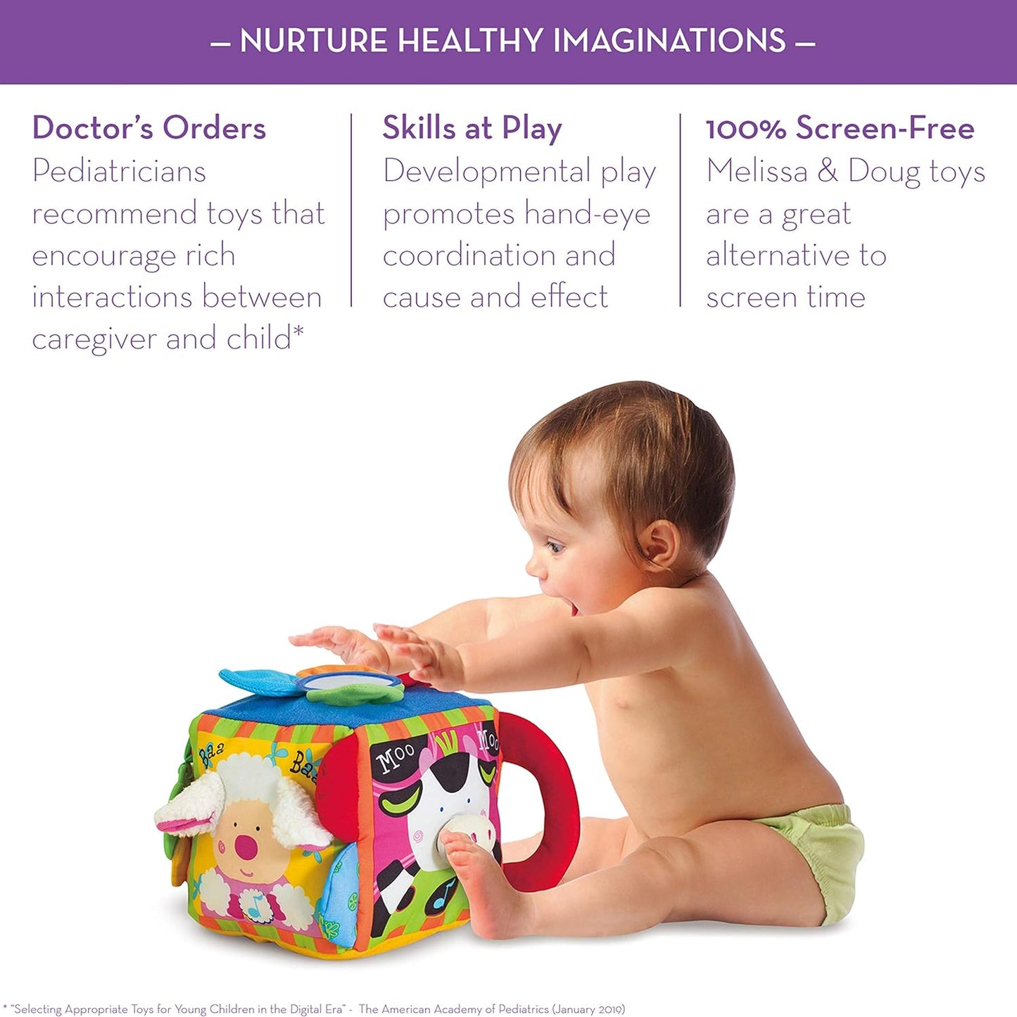 Melissa &amp; Doug K's Kids - Musical Farm Cube (Educational Toy for Babies) 